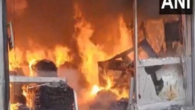 India News | Fire Breaks out at Handloom Shop in Haryana's Yamuna Nagar