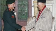 World News | Army Chief Gen Upendra Dwivedi Pays Courtesy Call on Nepali PM Oli and Defence Minister Rai