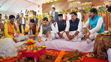 India News | Madhya Pradesh CM Mohan Yadav Performs Bhoomi Pujan of Hi-tech Gaushala in Bhopal