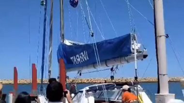 World News | Indian Navy's INSV Tarini Embarks on Second Leg of Navika Sagar Parikrama-II from Australia