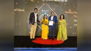 Business News | Manthan School Ranked Among India's Top 20 Schools in EWISR 2024-25