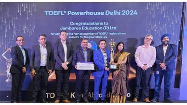 Business News | Jamboree Education Honored by ETS with the TOEFL Powerhouse Delhi 2024 Award