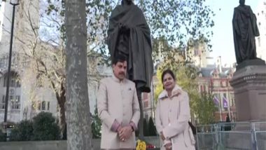 World News | London: MP CM Mohan Yadav Pays Floral Tribute to Mahatma Gandhi, Reflects on His Value of 'Ahinsa'