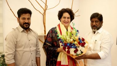 India News | Revanth Reddy & Mallu Bhatti Vikramarka Meet Priyanka Gandhi Vadra; Congratulate Her for Wayanad's Win