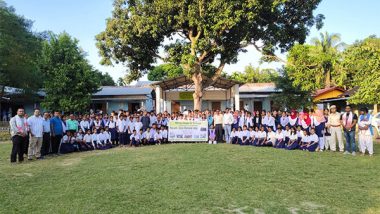 India News | Assam: Over 1,700 Students Attend 'Rhino Goes to School' Conservation Programmes Near Pobitora Sanctuary