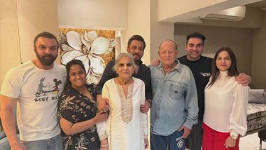 Entertainment News | Salman Khan Poses with Family in Sohail Khan's Latest Post, Check It out