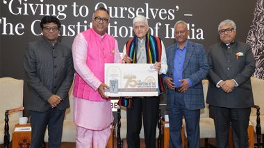 Business News | The Preamble of the Indian Constitution Describes India's Collective Spirit: Gopalkrishna Gandhi at Constitution Day Lecture at JGU