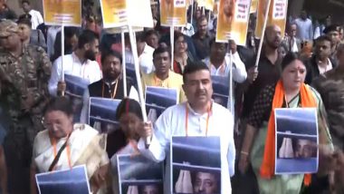 India News | West Bengal: BJP Stages Protest March to Bangladesh Deputy High Commission over ISKCON Priest's Arrest