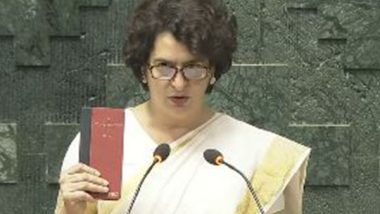 India News | Congress Leader Priyanka Gandhi Vadra Takes Oath as Lok Sabha MP