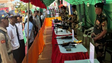 India News | Agartala: BSF Organizes Weapons Display to Mark 60th Raising Day at Tripura University