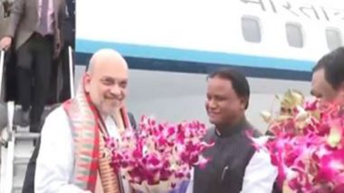 India News | Amit Shah Arrives in Bhubaneswar to Attend Three-day Conference of Director Generals/Inspector Generals of Police