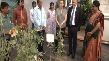 World News | Israeli Envoy to India Visits the Centre of Excellence for Vegetables and Flowers in Telangana