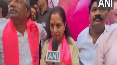 India News | BRS MLC K Kavitha Joins 'Padyatra' Honouring KCR's Historic Fight for Telangana Statehood