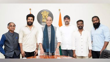 Entertainment News | Defence Minister Rajnath Singh Meets 'Amaran' Team