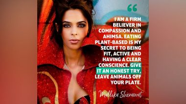 Business News | Mallika Sherawat Joins Veganuary as an Ambassador Shares Her Secret to Being Fit and Active