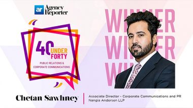 Business News | Chetan Sawhney Joins Elite League with 40 Under 40 Recognition