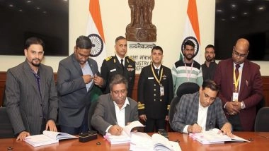 India News | Defence Ministry Signs Contract with Cochin Shipyard Limited for Short Refit and Dry Docking of INS Vikramaditya