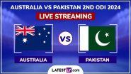 Australia vs Pakistan 2nd ODI 2024 Live Streaming Online in India: How To Watch AUS vs PAK Cricket Match Free Live Telecast on TV?