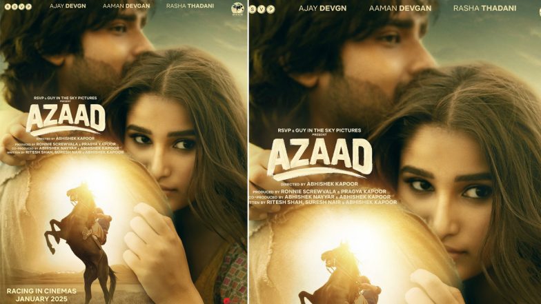 &lsquo;Azaad&rsquo;: Aaman Devgan and Rasha Thadani Are the New Onscreen Lovebirds! Check Out the Poster From Abhishek Kapoor&rsquo;s Period Drama