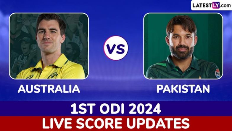 AUS Win By Two Wickets | Australia vs Pakistan Highlights of 1st ODI 2024: Pat Cummins' All-Round Show Helps Australia Win Thriller, Go 1-0 Up in Series
