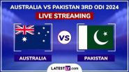 Australia vs Pakistan 3rd ODI 2024 Live Streaming Online in India: How To Watch AUS vs PAK Cricket Match Free Live Telecast on TV?