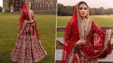 Ayeza Khan, Pakistani Actress’ Bridal Look in Enthralling Red Lehenga Will Remind You of Rani Mukerji From ‘Kabhi Alvida Naa Kehna,’ See Pictures