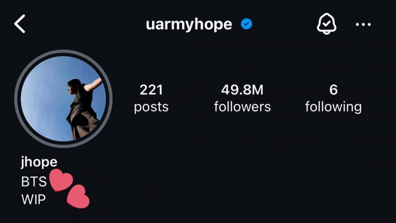 BTS’ J-hope Changes Instagram Bio to 'WIP,' Sparks Speculation and Excitement of Major Comeback, K-Pop ARMY's Reactions Go Viral (View Posts)