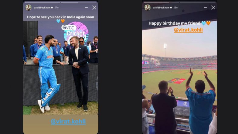 Happy Birthday Virat Kohli: Former England Football Legend David Beckham Wishes Star Indian Batter On 36th Birthday, Hopes To Meet Cricketer In India Soon | 🏏 Reportr Door