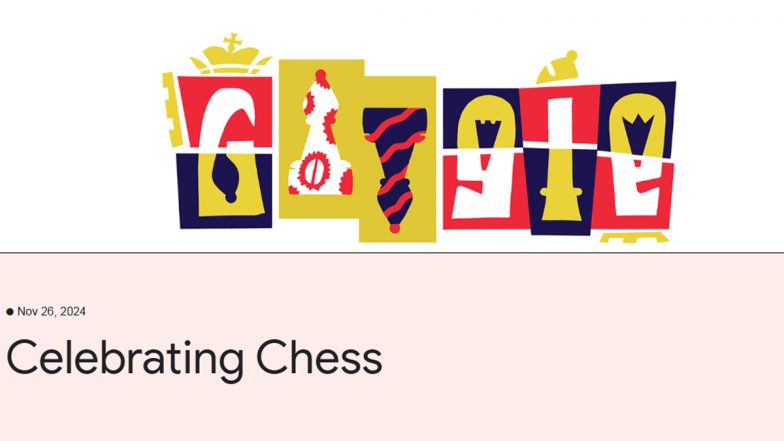 Chess 2024 Google Doodle: D Gukesh vs Ding Liren World Chess Championship 2024 Final Match Gets a Colourful Acknowledgment!