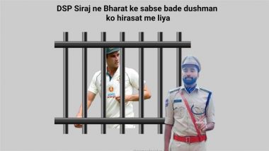 Funny DSP Siraj Memes Go Viral After Mohammed Siraj Dismisses Pat Cummins During Day 3 of IND vs AUS 1st Test 2024