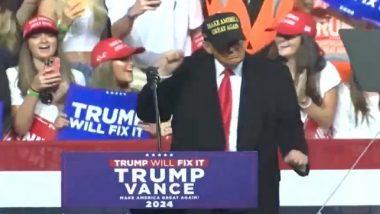 Donald Trump Dance Video: Republican Presidential Candidate Shows His Dancing Skills by Grooving to 'YMCA' Song While Concluding His Rally in Georgia, Viral Clip Surfaces