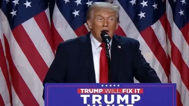 Donald Trump Thanks Americans for Electing Him As 47th, 45th President While Delivering Victory Address in Florida, Says 'Will Fight for You With Every Breath in My Body' (Watch Video)