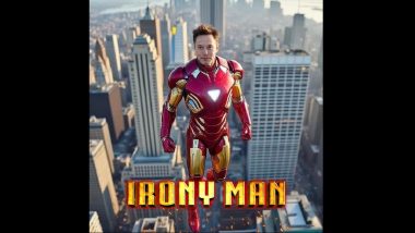 ‘I Am Irony Man’: Elon Musk Posts His Image in Iron Man Suit and Says ‘I Will Use the Power of Irony To Defeat Villains’; Netizens React With Funny Replies, Memes