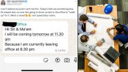 ‘I Am Speechless,’ Gen Z Employee’s Late Arrival at Office To Compensate Late Night Work Irks Boss, Viral Tweet Divides the Internet