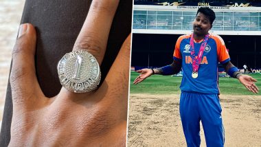 Hardik Pandya Shows His Special 'World Champion' Ring A Day After Being Retained as Mumbai Indians Captain Ahead of IPL 2025 Mega Auction (See Pic and Video)