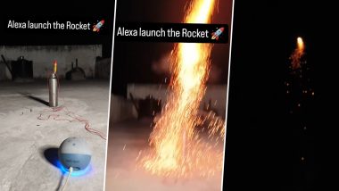 ‘Alexa, Launch The Rocket’: Odisha Man Uses Amazon’s Smart Assistant to Launch Diwali Rocket, Shares Tutorial on YouTube (Watch Video)