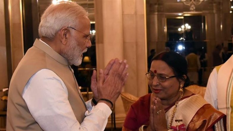 Sharda Sinha Dies: PM Narendra Modi Condoles Demise of Noted Folk Singer, Says ‘Irreplaceable Loss For Music World’