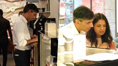 Rishi Sunak Visits Raghavendra Swamy Mutt With In-Laws Narayana Murthy And Sudha Murty, Later Spotted At Third Wave Coffee With Wife Akshata Murty in Bengaluru (See Pics and Video)