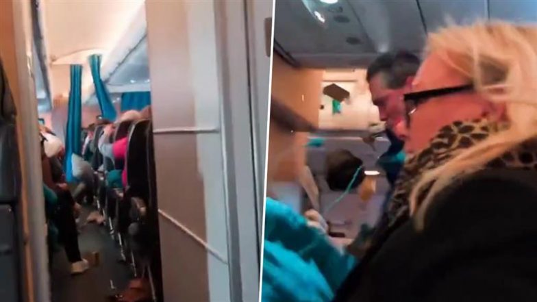 Miami-Bound Scandinavian Airlines Flight Diverts to Copenhagen Due to Severe Turbulence, Video Shows Screaming Passengers Lifted Into Air