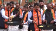 Devendra Fadnavis Prepares Jalebi After BJP-Led MahaYuti’s Historic Win in Maharashtra Assembly Elections; Video Surfaces