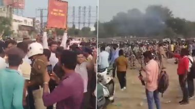 Maharashtra Election Result 2024: MahaYuti Supporters Celebrate Outside Counting Centres in Chhatrapati Sambhaji Nagar Despite Ban on Victory Processions (Watch Video)