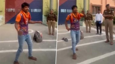 Kannauj: Released From Jail After 11 Months, Prisoner Breaks Into Dance As Cops Watch in UP; Video Goes Viral