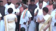 Rahul Gandhi Clicks Picture of His Sister and Congress Leader Priyanka Gandhi Vadra As She Begins Her Journey as Member of Parliament (Watch Video)