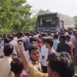 Gondia Road Accident: 10 Dead, Several Others Injured After Bus Overturns in Bid To Avoid Hitting Biker in Maharashtra (Watch Video)