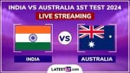 India vs Australia Free Live Streaming Online, 1st Test 2024 Day 1: How To Watch IND vs AUS Border-Gavaskar Trophy Cricket Match Live Telecast on TV?