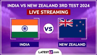 India vs New Zealand Free Live Streaming Online, 3rd Test 2024: How To Watch IND vs NZ Cricket Match Live Telecast on TV?