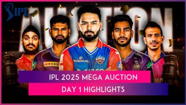 IPL 2025 Mega Auction Day 1 Highlights: Rishabh Pant Scripts Record To Become Most Expensive Player in IPL History on Action-Packed Day