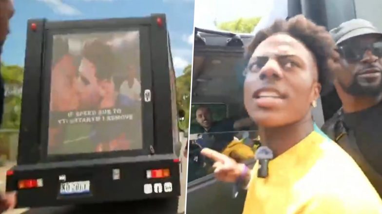 IShowSpeed Furious After Hilarious Lionel Messi Prank During Australia Tour, Streamer’s Reaction to ‘Messi Is Better Than Ronaldo’ Billboard Goes Viral (Watch Video)