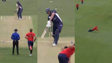 Daniel Drew Plucks a Sensational Diving Catch To Dismiss Josh Brown During Victoria vs South Australia One Day Cup 2024 Match (Watch Video)