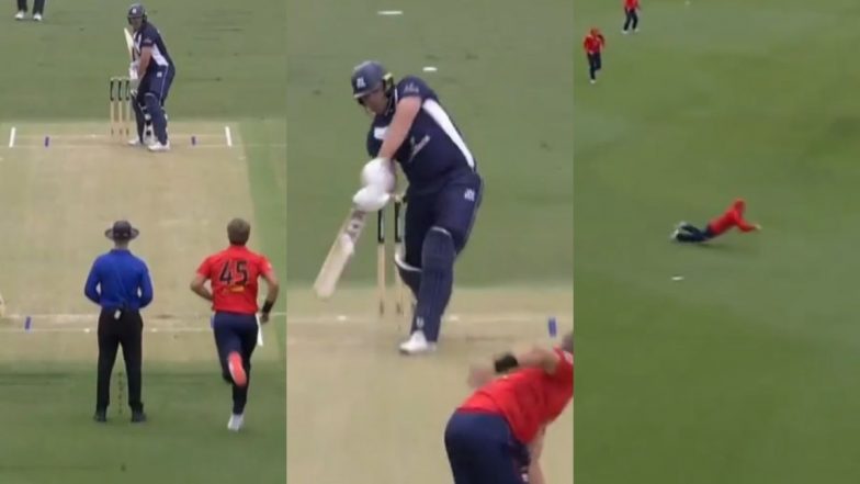 Daniel Drew Plucks a Sensational Diving Catch To Dismiss Josh Brown During Victoria vs South Australia One Day Cup 2024 Match (Watch Video)